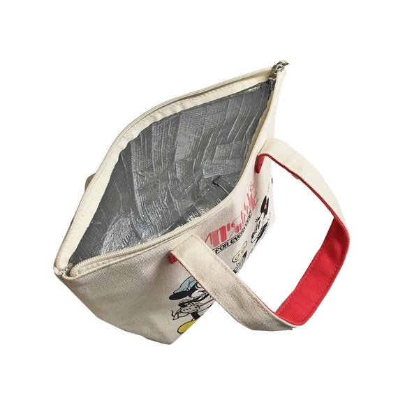 NEW NWT Disney Mickey & Minnie Mouse Insulated Lunch Tote Bag Pouch Small - Picture 2 of 4